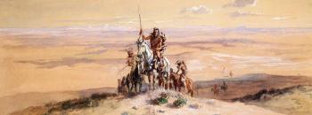 Charles Marion Russell : Indians on Plains